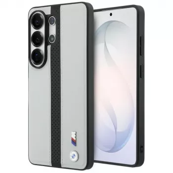 BMW Perforated Stripe Logo MagSafe pouzdro pro Samsung Galaxy S26 Ultra šedé