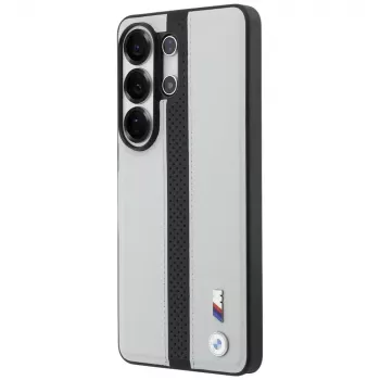 BMW Perforated Stripe Logo MagSafe pouzdro pro Samsung Galaxy S26 Ultra šedé