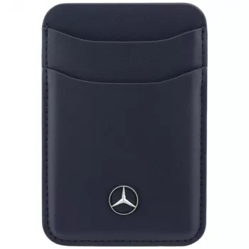 Kožená magnetická peněženka Mercedes-Benz, námořnická modrá