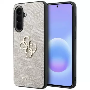 Kožené pouzdro Guess 4G s kovovým logem pro Samsung Galaxy A57 5G, růžové