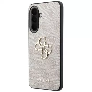 Kožené pouzdro Guess 4G s kovovým logem pro Samsung Galaxy A57 5G, růžové
