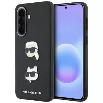 KARL LAGERFELD ochranné pouzdro pro Samsung Galaxy A57 5G, černé, s Karl & Choupette Heads, Pins & Logo