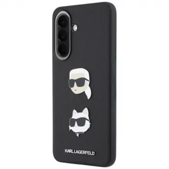 KARL LAGERFELD ochranné pouzdro pro Samsung Galaxy A57 5G, černé, s Karl & Choupette Heads, Pins & Logo
