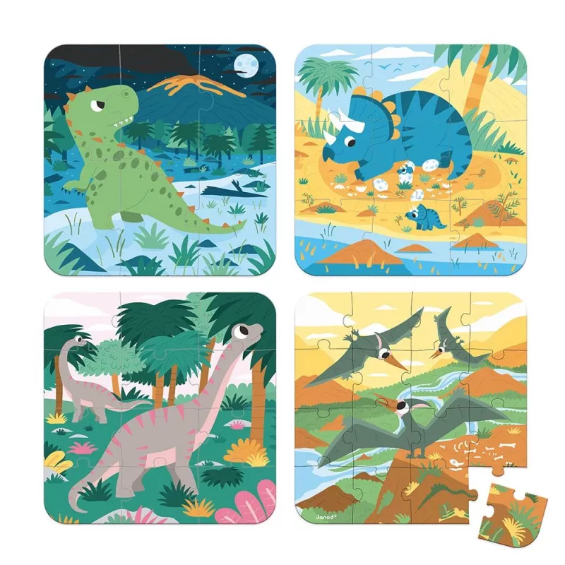 Puzzle s dinosaury Janod J02541