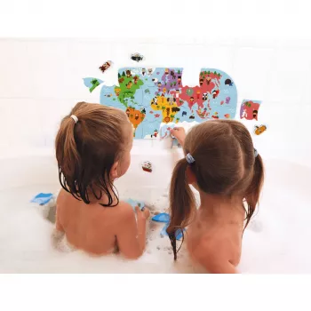 Magnetické puzzle Mapa světa Janod 28 dílků