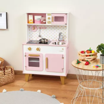 Velká dřevěná kuchyňka Janod Candy Chic se zvukem