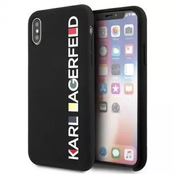 Karl Lagerfeld KLHCPXBHWHBK iPhone X/XS pevný kryt černý lesklý Bauhaus