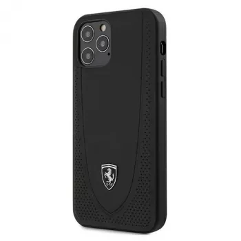 Ferrari FEOGOHCP12MBK Off Track Perforated pevný kryt pro iPhone 12 / 12 Pro 6,1 inch – černý