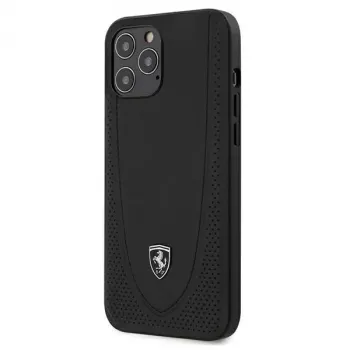 Ferrari Off Track Perforated pevný kryt pro Apple iPhone 12 Pro Max 6,7 inch – černý