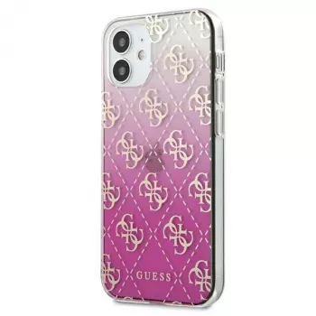 Guess GUHCP12SPCU4GGPI iPhone 12 mini 5,4 inch růžový pevný kryt 4G Gradient