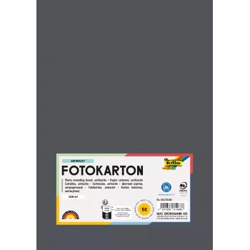 Folia 614/50 88 - Anthracite - Solid - A4 (210 x 297 mm) - 300 g/m² - 50 Sheets - Germany