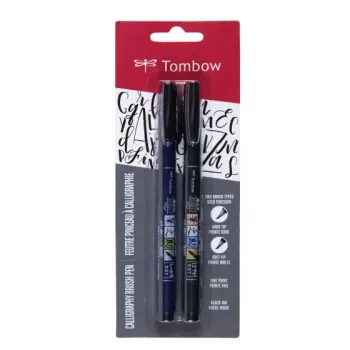 Tombow WS-BHS-2P sada Dual Brush Pen - černá - 2 ks - blistr