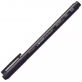 Tombow MONO Drawing Pen Fineliner 02 - černý - šířka linky 0,30 mm