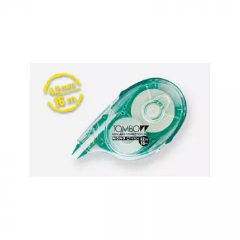 Korekční roller Tombow MONO YXE - zelený/průhledný - 16 m x 4,2 mm - blistr