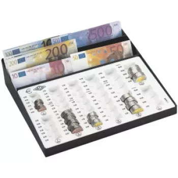 WEDO počítadlo - dřevěný rám se 100 plastovými korálky (10 řad, červená/bílá)