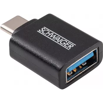 Schwaiger USB adaptér USB 3.1 Type-C samec na USB 3.0 Type-A samice černý (CAU310 533)
