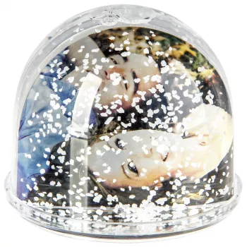 WALTHER fotbalová koule se třpytkami snow 6,9x6,3 cm GK080W
