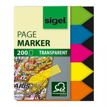 Samolepicí indexové záložky SIGEL HN613 45x60 mm bílé 200 ks