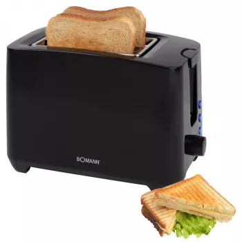 Bomann TA 6065 CB černý toaster na 2 plátky