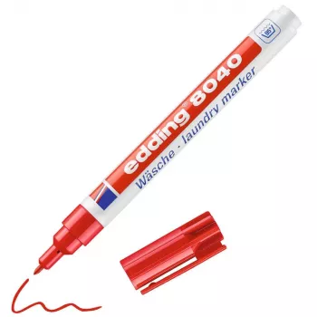 EDDING 8040 Laundry Marker 1.0 mm Red Round Nib