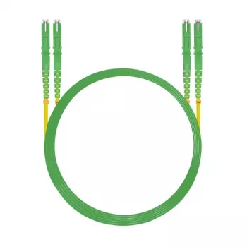 HELOS optický patch kabel E2000® APC/E2000® APC (LSH) Duplex 9/125µm OS2 žlutý 0,5 m
