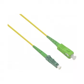 HELOS optický OS2 patch kabel Simplex LSZH 2,0mm SC/APC-LC/APC žlutý 15 m