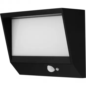 LED solární nástěnné světlo REV Ritter Lumus 110 lm hliník černé s detektorem pohybu 2022001300
