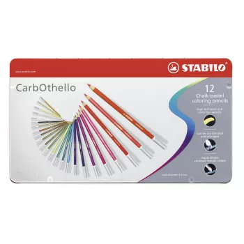Sada pastelových pastelek STABILO Carbothello – 12 mix barev