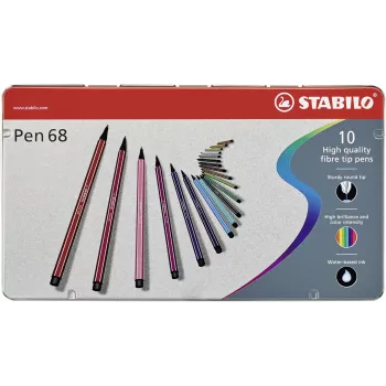 Popisovač STABILO Pen 68 – 1 mm – 10 mix barev