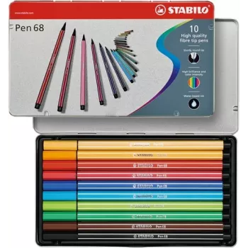 Popisovač STABILO Pen 68 – 1 mm – 10 mix barev