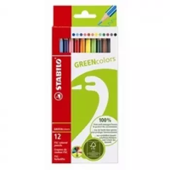 Pastelky STABILO GREENcolors – vícebarevné – 12 ks