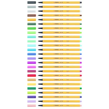 Fineliner STABILO Point 88 – mix barev – 0,4 mm – 12 ks