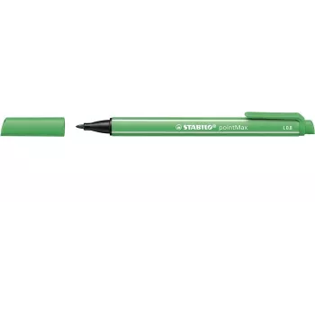 Popisovač STABILO pointMax, zelený, 0,8 mm, nylonový hrot, inkoust na vodní bázi