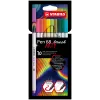 Sada štětcových popisovačů STABILO Pen 68 Brush ARTY Edition, 10 barev v kartonovém pouzdře
