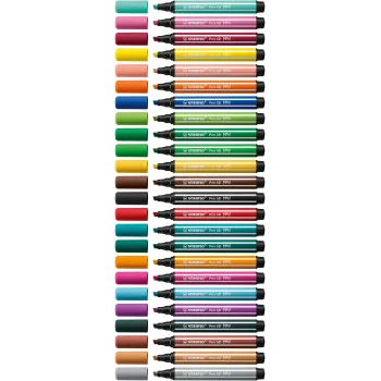 Sada popisovačů STABILO Pen 68 MAX ARTY Edition se seříznutým hrotem, 12 ks, v plastovém pouzdře