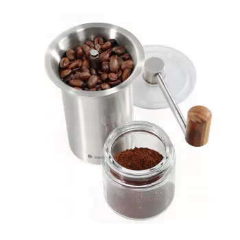 Zassenhaus Coffee Mill BARISTA Stainless Steel / Glass Manual Ceramic Burr Grinder