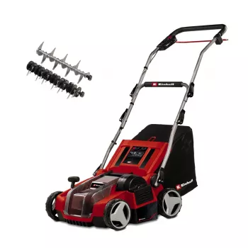 Einhell GE-SA 36/35 Li-Solo Power X-Change Akumulátorový vertikutátor a provzdušňovač, 36V, pracovní šířka 350mm, bez akumulátoru a nabíječky, s rychloupínacími uzávěry a nastavením výšky sečení (3420685)