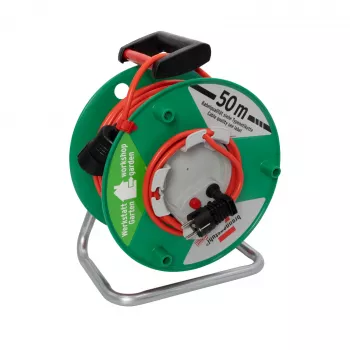AKYGA AK-CR-04 Cable Drum Extension Cord 50m 4 Sockets Schuko IP44 Black