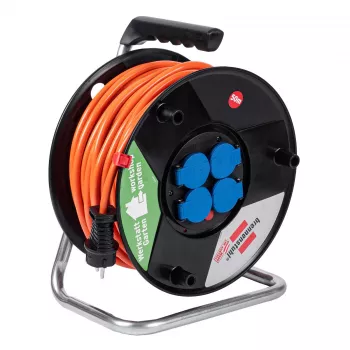 AKYGA AK-CR-06 Cable Drum Extension Cord 50m IP44 4 Sockets Schuko Black