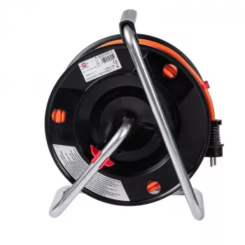 AKYGA AK-CR-06 Cable Drum Extension Cord 50m IP44 4 Sockets Schuko Black