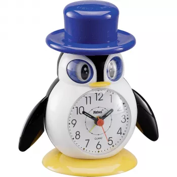 MEBUS 26514 Kids Alarm Clock Penguin Colour Assorted
