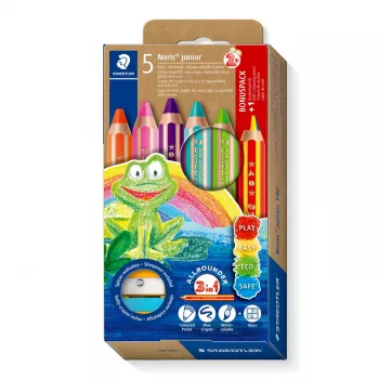 STAEDTLER Noris Junior 3-in-1 sada pastelek pro děti PEFC 140 C6P2