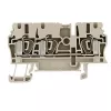Průchozí svorkovnice Weidmüller ZDU 2.5/3AN, pružinové připojení, 2,5 mm², béžová, 100 ks