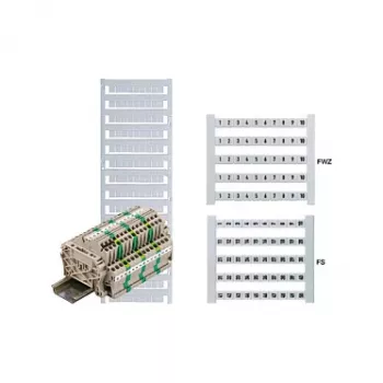 Weidmüller DEK 6 FW 1-50 Terminal Marker, 6x5mm, White, Numbers 1-50, 500 pcs