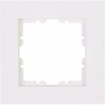 Rámeček 1násobný HEINRICH KOPP HK07 PURE (86 x 86 x 9,5 mm, IP20, upevnění svorkou) - čistě bílá (406829005)