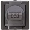 Heinrich Kopp APWG Blue Electric Surface-Mounted SCHUKO Socket with Combination Lock, IP44, Blue