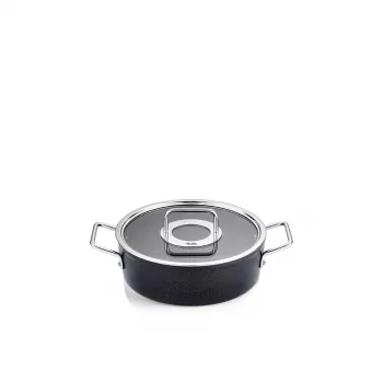 Kastrol Fissler Adamant CA 24cm se skleněnou poklicí, 4,2L, vhodný pro indukci, nepřilnavý, made in Německo