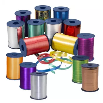 C.E. PATTBERG Gift Ribbon AMERICA Matte Silver 10 mm x 250 m