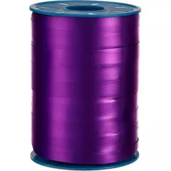 C.E. PATTBERG MEXICO Gift Ribbon, One-Sided High-Gloss Coated, Matt Back, Purple, 10 mm x 250 m