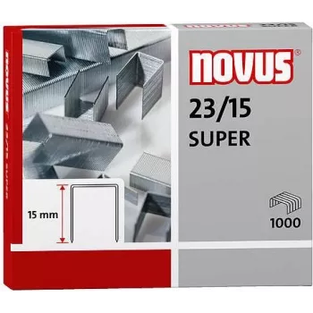 Sada sponek Novus Dahle Novus 23/15 SUPER 1,5 cm 1000 sponek ocel nerez
